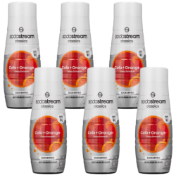 6x Syrop do SodaStream Cola + Orange Bez Cukru 440ml