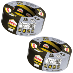 2x Taśma Pattex Power Tape - srebrna 48 mm x 50 m