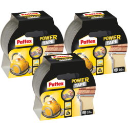 3x Taśma Pattex Power Tape - srebrna 48 mm x 10 m