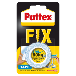 4x Taśma Pattex FIX 80 kg Taśma dwustronna 1,5 m x 19 mm