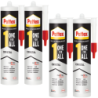 4x Klej montażowy Pattex One4All Crystal 290g