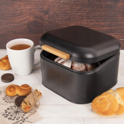 Chlebak metalowy BLACK 21,5x20x14,5cm