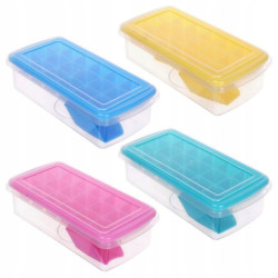 Forma do kostek lodu z przykrywką i pojemnikiem 27,5x13,5cm