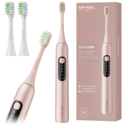 Szczoteczka SpinelCare SmileOn Pink + 2 białe końcówki SpinelCare