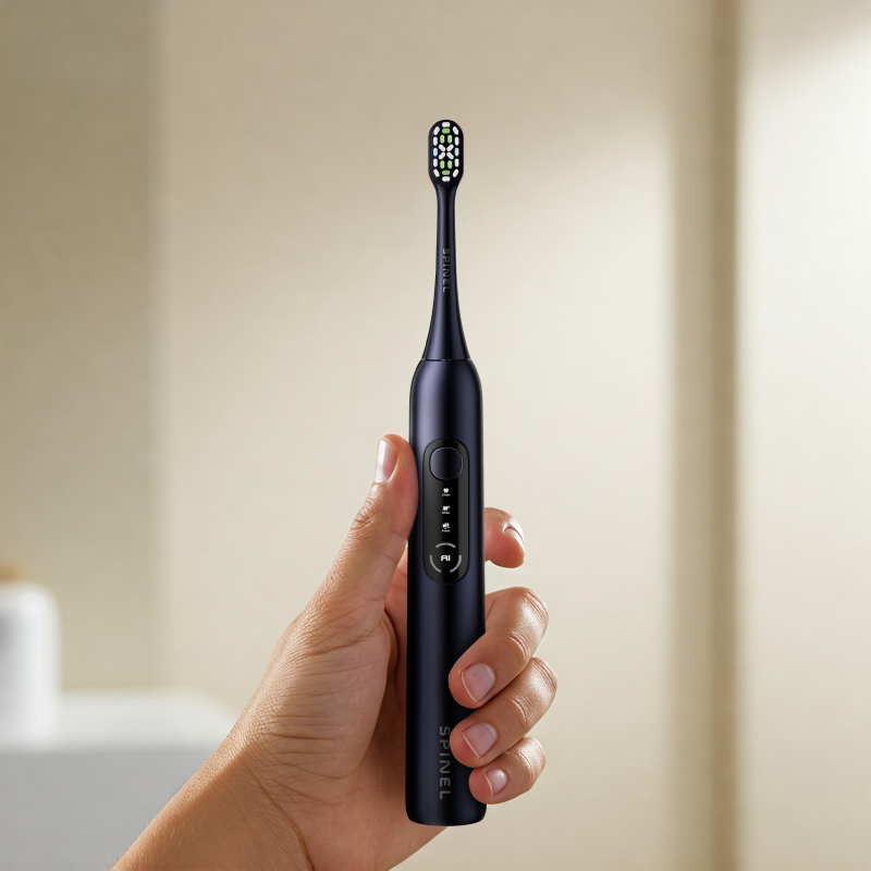 Szczoteczka SpinelCare SmileOn PRO Black + 2 białe końcówki