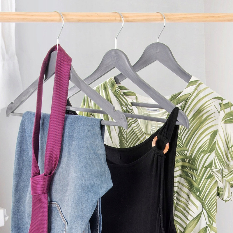 Obrotowe wieszaki na ubrania 42x24cm 3szt szare