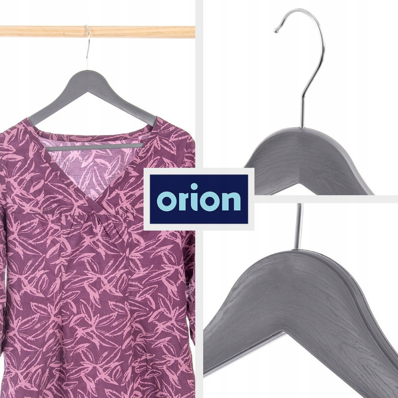 Obrotowe wieszaki na ubrania 42x24cm 3szt szare