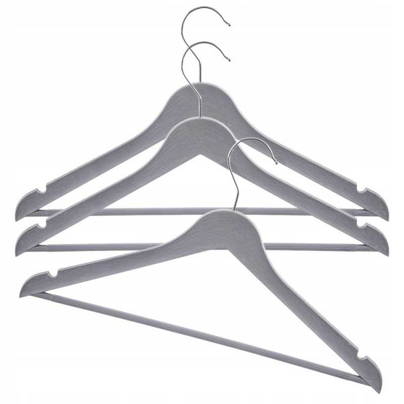 Obrotowe wieszaki na ubrania 42x24cm 3szt szare