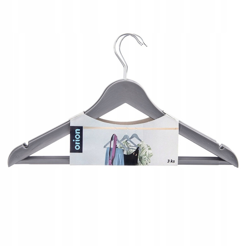 Obrotowe wieszaki na ubrania 42x24cm 3szt szare