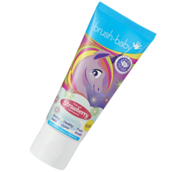 BRUSH-BABY 1350ppm - pasta do zębów 50ml (3+ lat) TRUSKAWKOWA