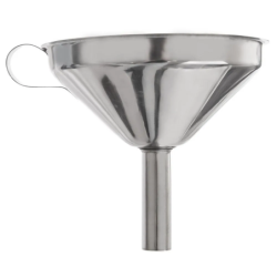 Stalowy lejek kuchenny z sitkiem 12,5cm