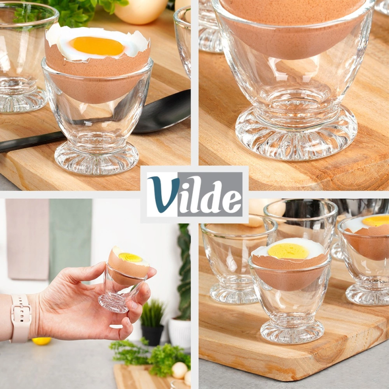 Szklana podstawka na jajko 6szt.