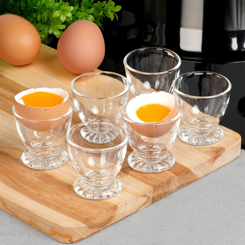 Szklana podstawka na jajko 6szt.