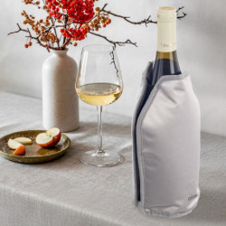 Pokrowiec chłodzący na butelke srebrny