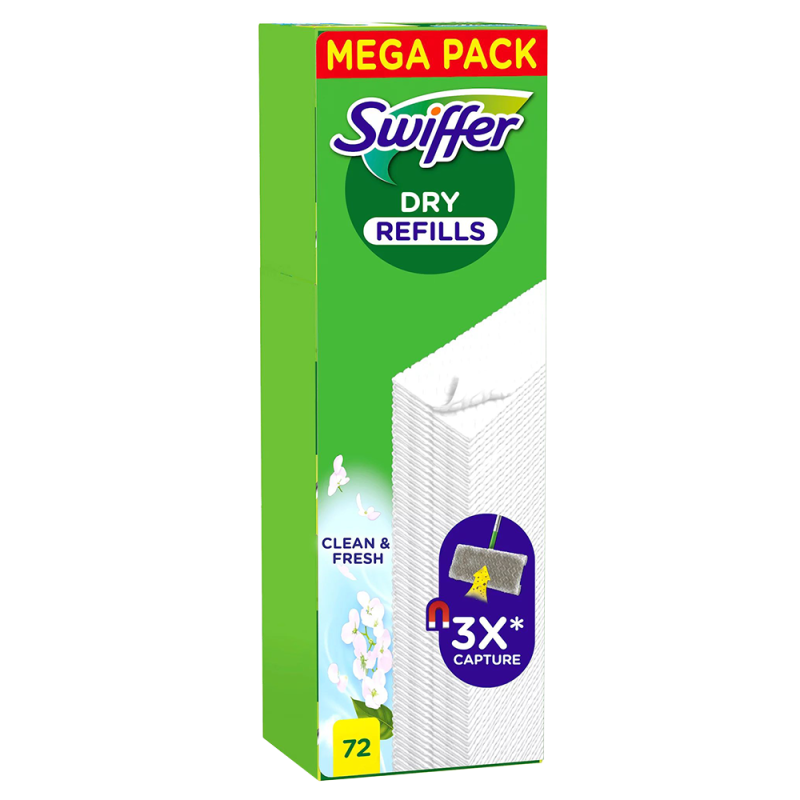 2x Swiffer DRY REFILLS Wkład do mopa płaski 72szt.
