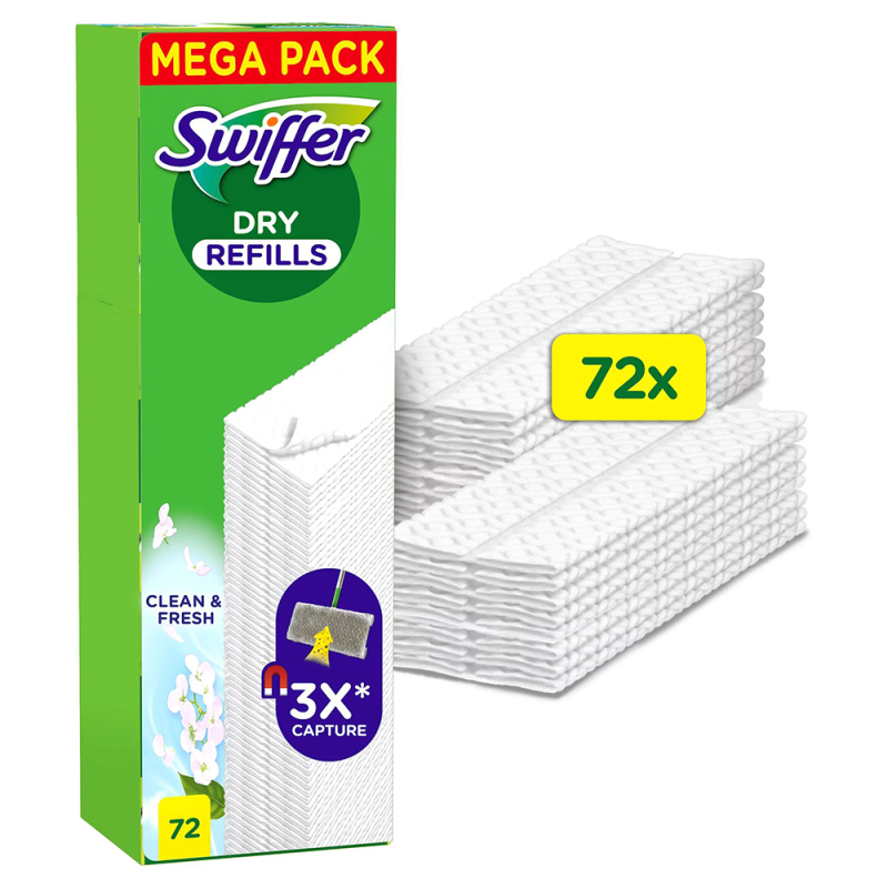 2x Swiffer DRY REFILLS Wkład do mopa płaski 72szt.