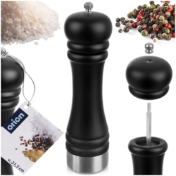 Ręczny młynek do pieprzu i soli 21,5cm Czarny