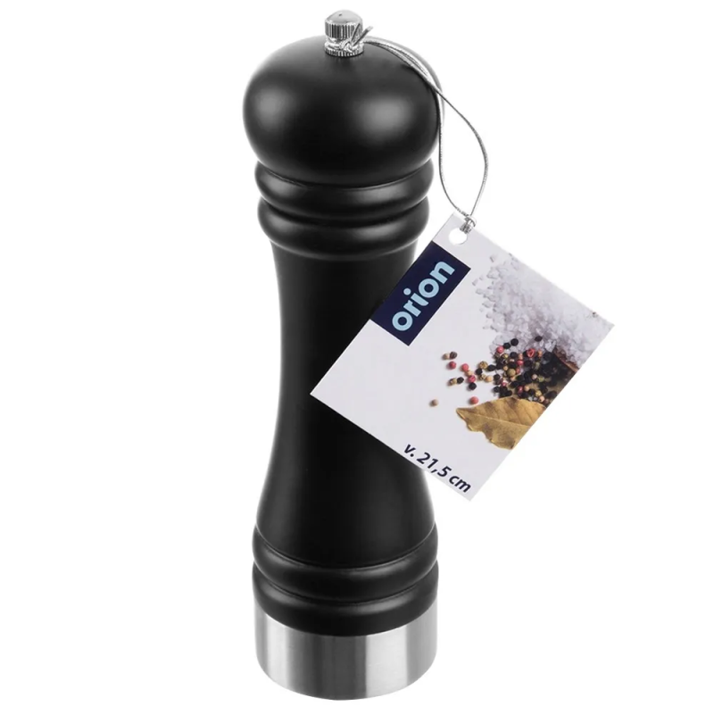 Ręczny młynek do pieprzu i soli 21,5cm Czarny