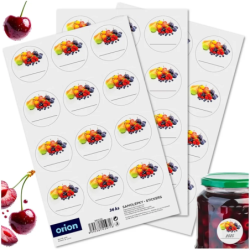 Etykiety samoprzylepne na słoiki 36szt.