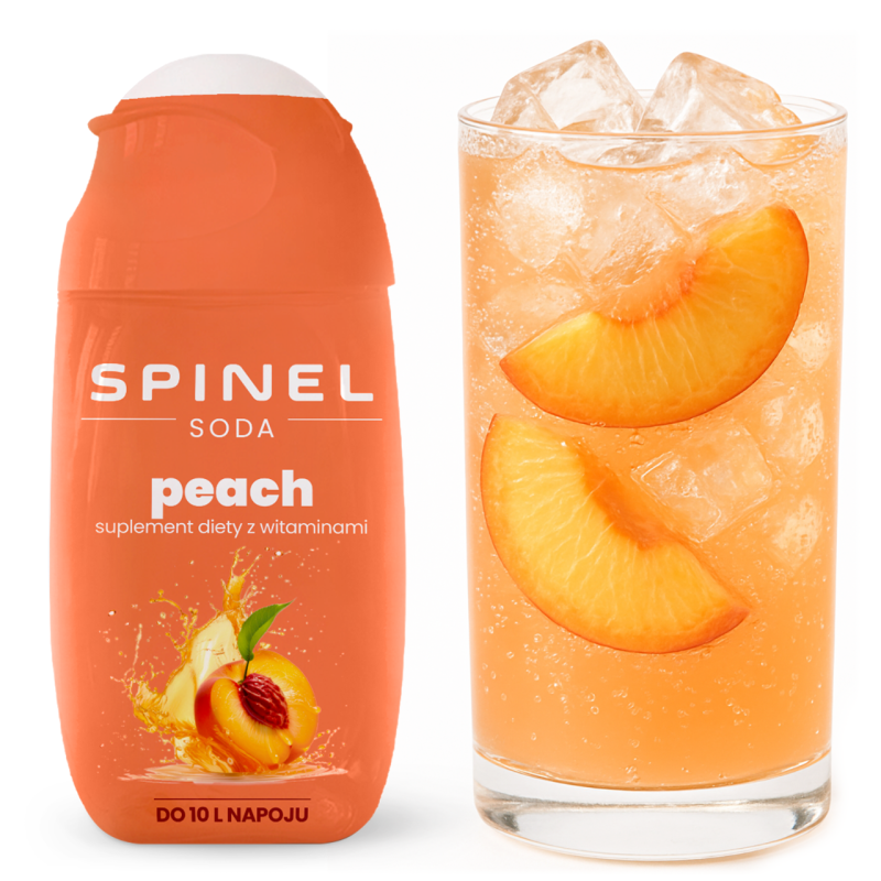 4x Syrop SPINEL SODA WITH VITAMINS PEACH 65ml