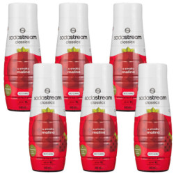 6x Syrop do SodaStream Malina bez cukru 440ml