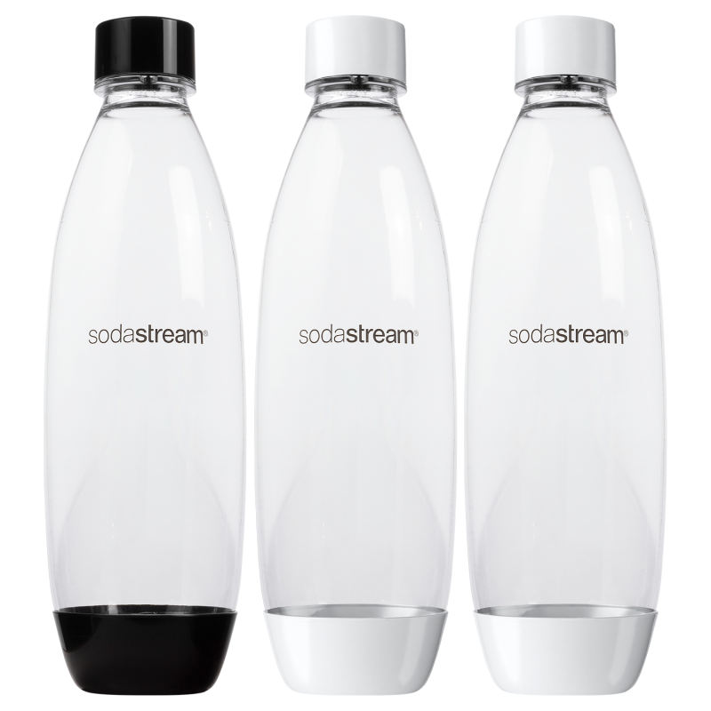 Saturator SodaStream Art Czarny + Butelki SodaStream 2x1L Fuse White + Bolero
