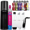 Saturator SodaStream Terra Black jedna butelka + Butelki SodaStream 2x1L Fuse White + Smycz do butelki Spinel + Bolero