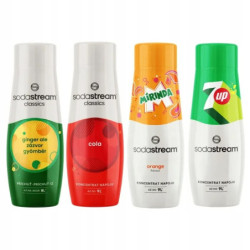 4x Syrop Sodastream Cola + Mirina + Ginger + 7up