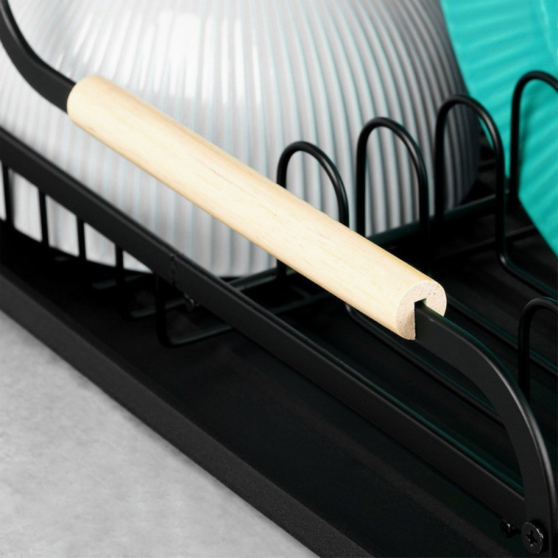 Suszarka na naczynia 48,5x32x23,5cm czarna dwupoziomowa