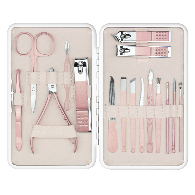 Zestaw do manicure 16 elementów Pink