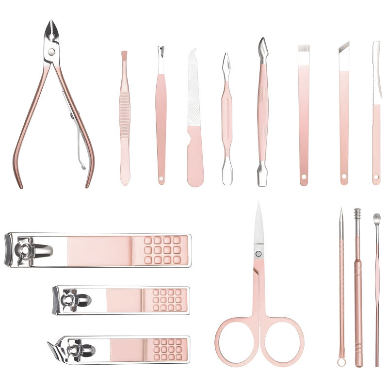 Zestaw do manicure 16 elementów Pink