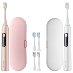 Szczoteczka SpinelCare SmileOn White + Szczoteczka SpinelCare SmileOn Pink + 4 końcówki + 2 etui