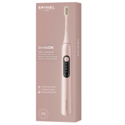 Szczoteczka SpinelCare SmileOn White + Szczoteczka SpinelCare SmileOn Pink + 4 końcówki + 2 etui