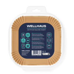 WELLHAUS Wkład do frytkownicy Air Fryer Kwadrat 16x16 cm x50sztuk
