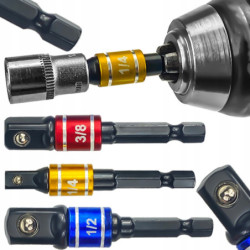 ZESTAW ADAPTERÓW DO NASADEK BITÓW REDUKCJA PRO 1/4 3/8 1/2 3SZT HOLDX HOLDXADAP