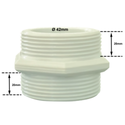 Złączka do rury węża 38mm basen