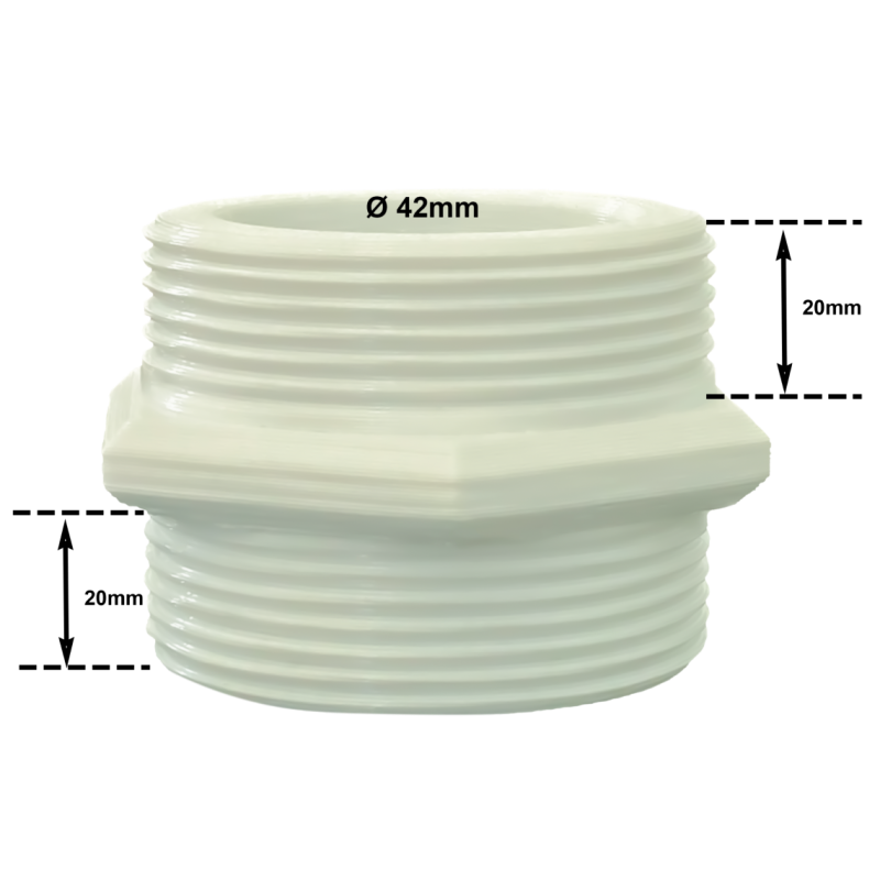 Złączka do rury węża 38mm basen