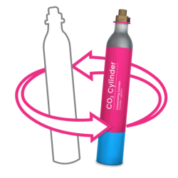 Gaz CO2 do naboju różowego Quick Connect dla saturatorów