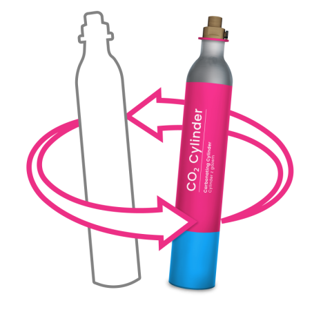 Gaz CO2 do naboju różowego Quick Connect dla saturatorów