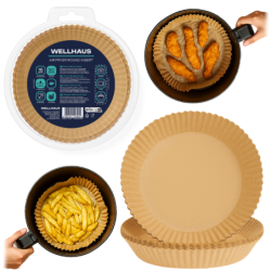 6x WELLHAUS Wkład do frytkownicy Air Fryer Okrągły 16cm x50sztuk