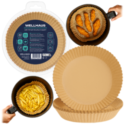 4x WELLHAUS Wkład do frytkownicy Air Fryer Okrągły 20cm x50sztuk