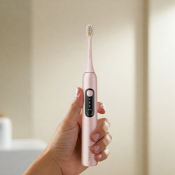 Szczoteczka SpinelCare SmileOn Pink + 4 końcówki czarne + etui