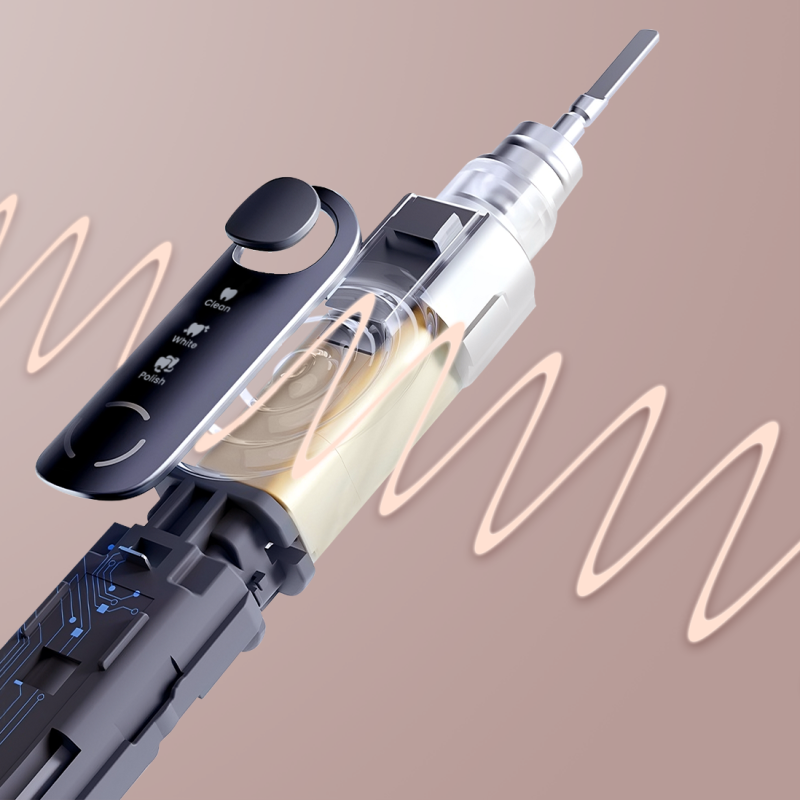 Szczoteczka SpinelCare SmileOn Pink + 4 końcówki czarne + etui