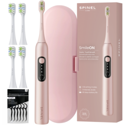 Szczoteczka SpinelCare SmileOn Pink + etui + 4 końcówki białe