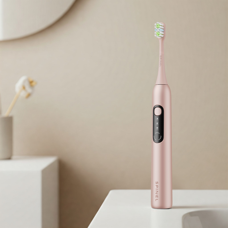 Szczoteczka SpinelCare SmileOn Pink + 4 końcówki białe