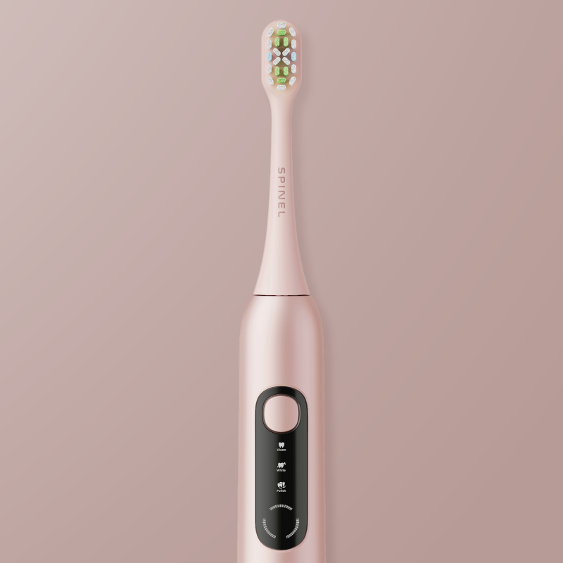 Szczoteczka SpinelCare SmileOn Pink + 4 końcówki białe