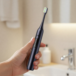 Szczoteczka SpinelCare SmileOn PRO Black + 4 czarne końcówki nowe