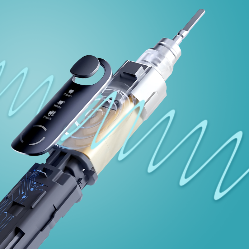 Szczoteczka SpinelCare SmileOn White + 4 białe końcówki nowe