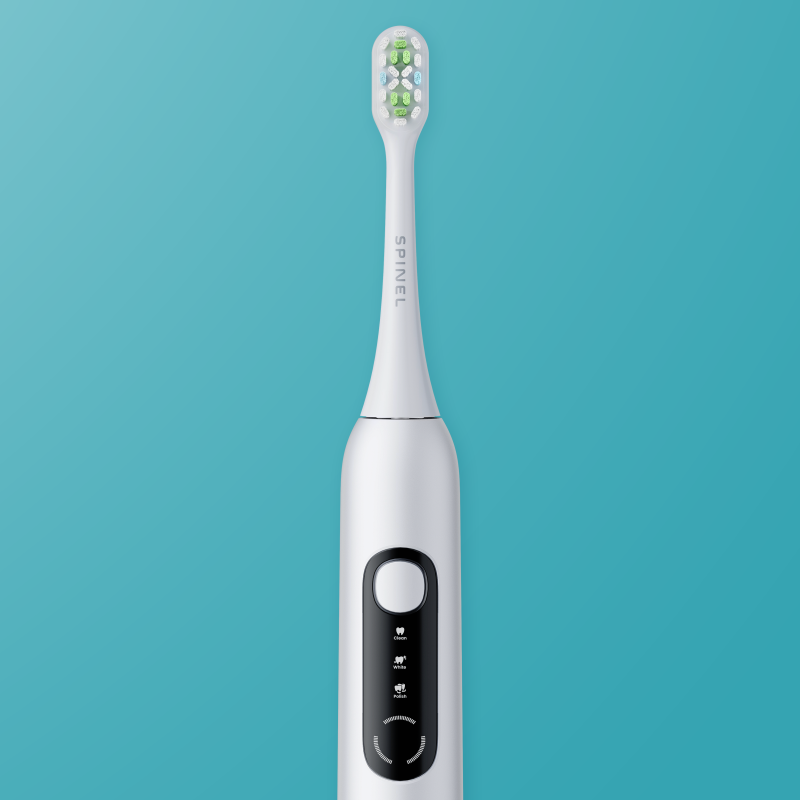 Szczoteczka SpinelCare SmileOn White + 4 białe końcówki nowe