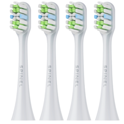 Szczoteczka SpinelCare SmileOn White + etui + 4 końcówki białe nowe